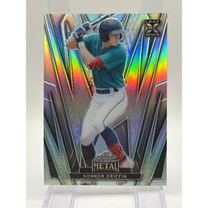 2024 Leaf Metal Konnor Griffin Rookie Prismatic Silver Refractor 113/185 SP RC